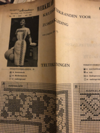 VERKOCHT | Ariadne: maandblad voor handwerken | 1961 - nr. 174 - juni - juli 1961 - WERKBLAD Kruisstreekranden  zomerkleding