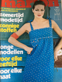VERKOCHT | 1977 | Marion naaipatronen maandblad | nr. 07 juli 1977 - met radarblad (zomerkleding)