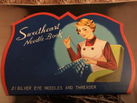 Sweetheart | Origineel vintage naaldenboekje - needlebook | 1950