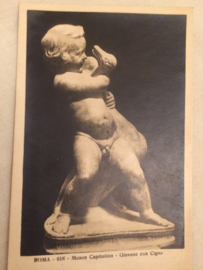 Giovane con cigno | Jongen met zwaan | ca. 1920 - vintage briefkaart Kunst