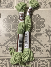 2472 GROEN licht gras katoen DMC borduurgaren Retors A Broder no 4 - 10 meter