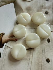 Ø 20 mm - 2 cm | Knopen | Ecru-wit | Vintage gemêleerde knoop