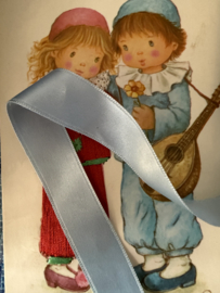 Lint | BLAUW-LICHT | 1,5 cm - Gütermann zijdezacht glanzend lint