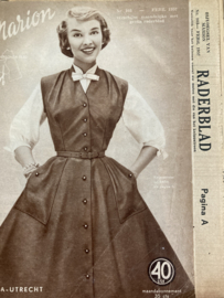 1957 | Marion naaipatronen maandblad | nr. 103 - februari 1957 (jurken, kinderkleding, herenkostuum)