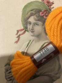 * 7740 borduurwol ORANJE Colbert DMC Laine pour tapisserie - virgin wool