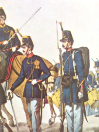 Verzamelkaart leger uniformen nr. 24 | België | Linie-Infanterie | 1855