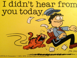 1978 - Garfield - vintage briefkaart I didn't hear from you today