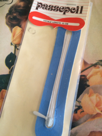 Vintage | Ritsen | Passepoil  Blauw  - 15cm - recht model