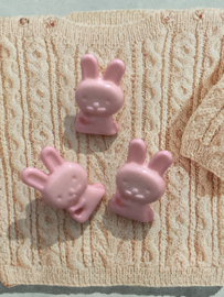 Knopen | Kinderen | Ø 10 mm - Roze-baby: kinderknoopje konijntje