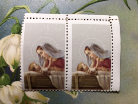 Postzegels | Religie | Plak (post-)zegel met afbeelding Jezus en Maria