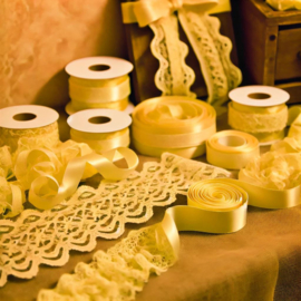 GEEL | Sierband, galon textielband