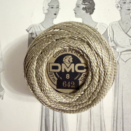 DMC | Beige Grijs - art. 116  Perlé getwijnd garen no. 8 kleur 642 - 10 gram  - 87 mtr