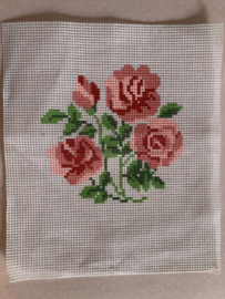Borduren | Stramien | Voorbedrukt: rozen (21 x 18 cm)
