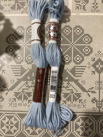 2923 BLAUW licht katoenen DMC borduurgaren Retors A Broder no 4 - 10 meter