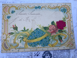 Briefkaarten | Bloemen | Mix | 1905 - Rozen en vergeet-mij-nietjes en hartje ❤️ Art-deco