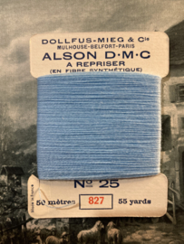 Stopwol | Blauw-licht 827 | DMC ALSON A REPRISER - Art. 25 | Stopgaren - Maasgaren - 50 meter en FIBRE SYNTÉTIQUE