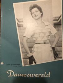 VERKOCHT | 1954 | Tijdschrift | Dameswereld - No. 03 - 17e jaargang - 09-02-1954 - Meten en afvormen
