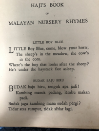 Haji's book of Malayan Nursery Rhymes - illustrated by Nora Hamilton 1e druk! | 1947