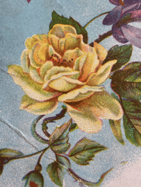 1914 | Briefkaarten | Rozen | Leb Wohl: Kaart met rozen en spreuk
