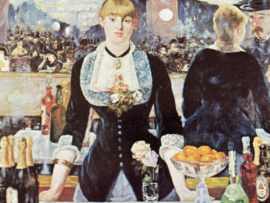 Eduard Manet: A bar at the folies Bergere: The Medici Society Ltd. London - briefkaart