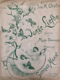 1896 | Muziek | Bladmuziek | Jonge Liefde - Muziek van Gottfried Mann | Leiden, J.M. Eggers