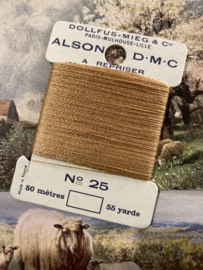Stopwol | Goud-rosé-metalic | DMC ALSON A REPRISER - Art. 25 | Stopgaren - Maasgaren - 50 meter en FIBRE SYNTÉTIQUE