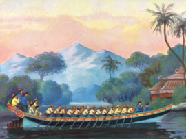 Scheepsvaart | Briefkaart | no. 101 "Mandarijnenboot Cochin China 19e eeuw | 1910-1920
