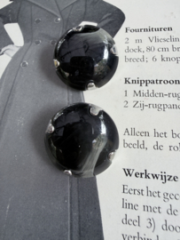 Ø 22 mm - 2,2 cm | Knopen | Zwart | Creativ Knopf Dino Moda