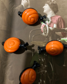 Ø 20 mm | Knopen | Oranje-donkerbruin | Schattige slakjes '70-'80