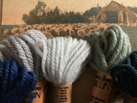 Borduurwol | Grijs | SCHEEPJES Cadeauverpakking 5 stuks borduurwol met antieke kaart