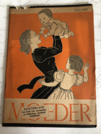 VERKOCHT | 1937 | Moeder | Moeder - nummer 5 mei 1937 met krijttekening van H. Gerretsen