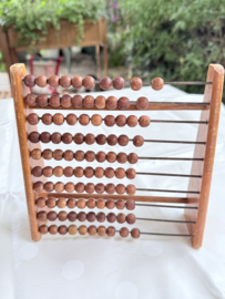 Onderwijs | Bijzonder vintage houten telraam – Originele Sovjet Abacus (Schoty) - 15 x 16 cm