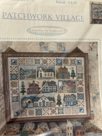 Borduurpatronen | Merklappen | Merklap met huisjes 'Patchwork village' Linda Myers (Folkart)