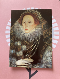 Unknown Artist: Elizabeth I with a Feather Fan - Hamton Court Palace - kanten kraag