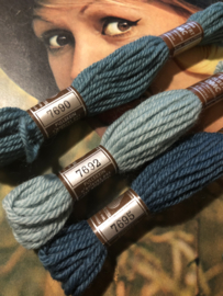 Borduurwol | 7690 - 7692 - 7695  | Colbert DMC Tapestry wool - Teal blauw tinten