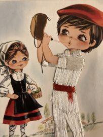 Frankrijk | Kaarten | NORMANDIE | Souvenir kaarten Bigeyed | Jongen en meisje in  klederdracht 