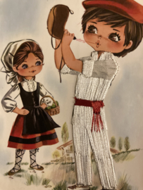 Frankrijk | Kaarten | NORMANDIE | Souvenir kaarten Bigeyed | Jongen en meisje in  klederdracht (onbeschreven)