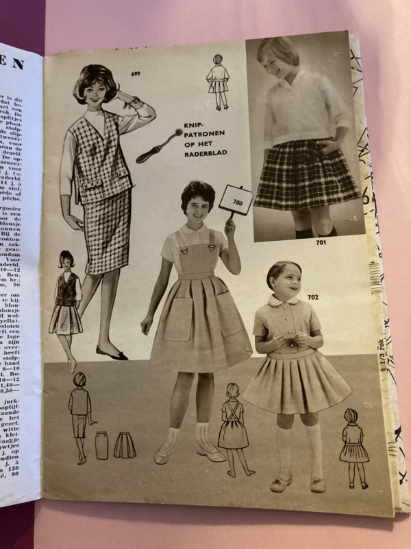1961 | Marion naaipatronen maandblad | nr. 157 augustus 1961 met radarblad, jurken, kinderkleding *ACTIEPRIJS