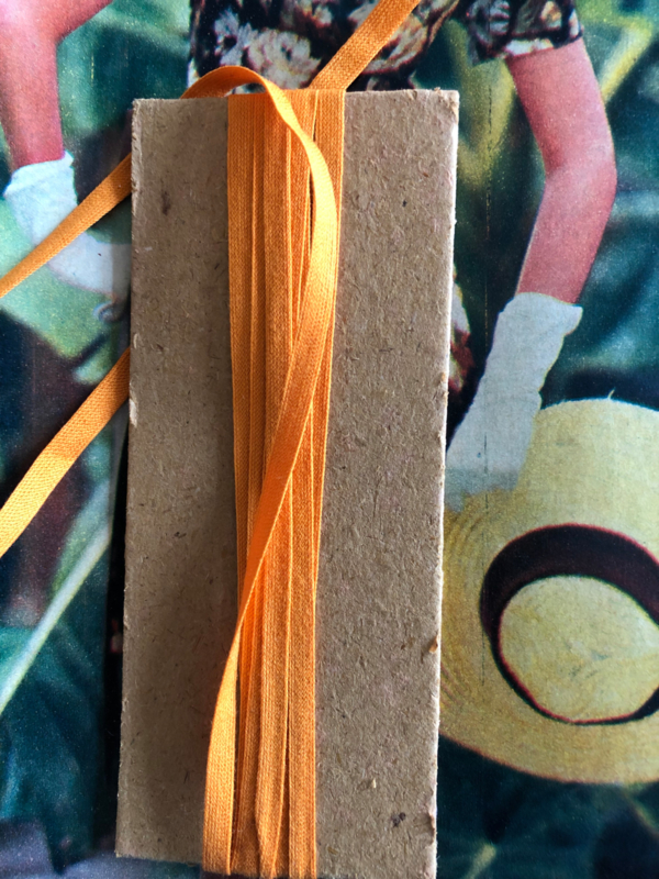 Lint | Geel/oranje vintage lint - katoen (restje 1.80 x 0.05)