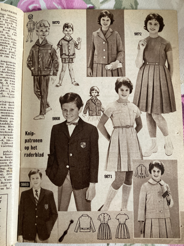 1961 | Marion naaipatronen maandblad | nr. 152 - maart  - met radarblad  - ensembles/kinderkleding, jongens blazer