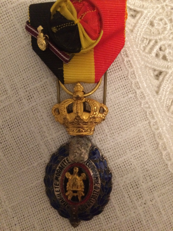 WW II | Onderscheidingen België - medaille | "Décoration du Travail 1 CL" met origineel doosje | Jaren '40