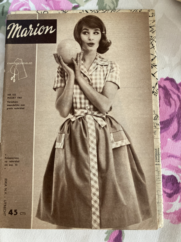 1961 | Marion naaipatronen maandblad | nr. 152 - maart  - met radarblad  - ensembles/kinderkleding, jongens blazer 