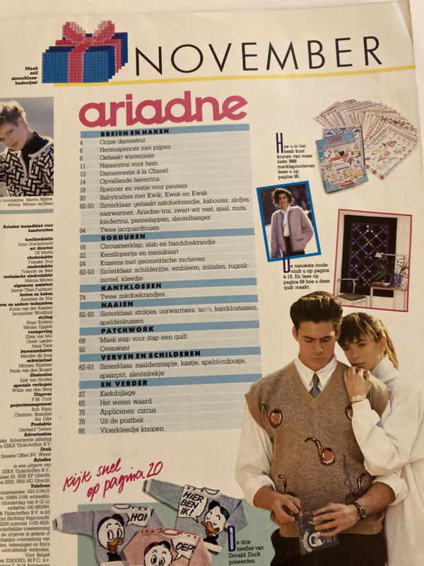 Tijdschriften | Handwerken | 1987 nr. 11 november | Ariadne: maandblad voor handwerken