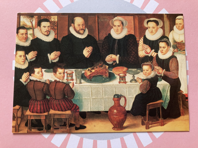 Anthonius Claeissins: (1538-1613) A Family Saying Grace before the meal