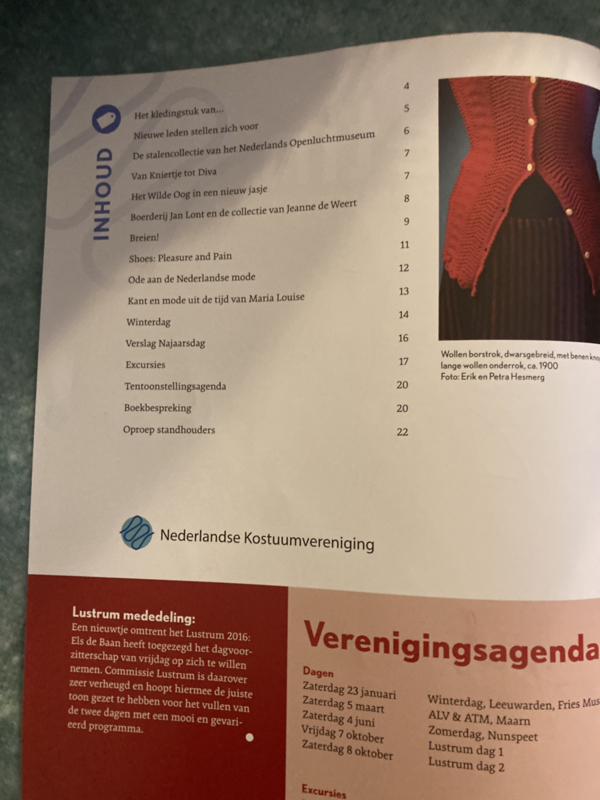 VERKOCHT | Bulletin Nederlandse Kostuumvereniging  | december 2015