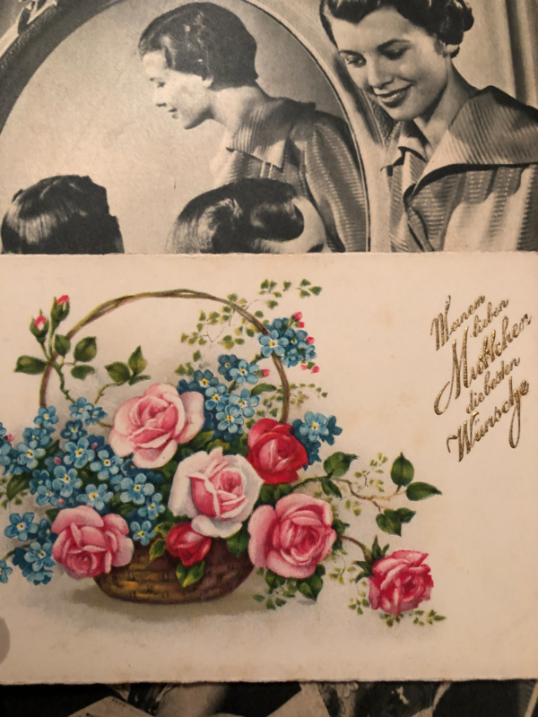 1950 | Briefkaarten | Moederdag | Meisjner no 106  'Meinem lieben Mutchen die besten Wunchen'