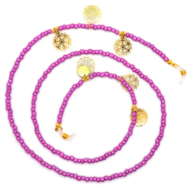 Sunglasses Cord Beads - Purple/Pink