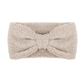 Winter haarband fluffy teddy beige