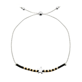 Mix Bracelet Chain Star - Black & Silver