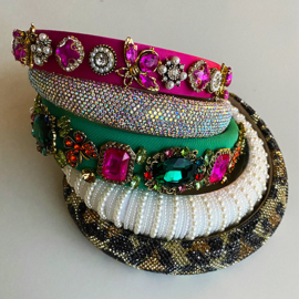 Haarband Fay glitter met strass steentjes